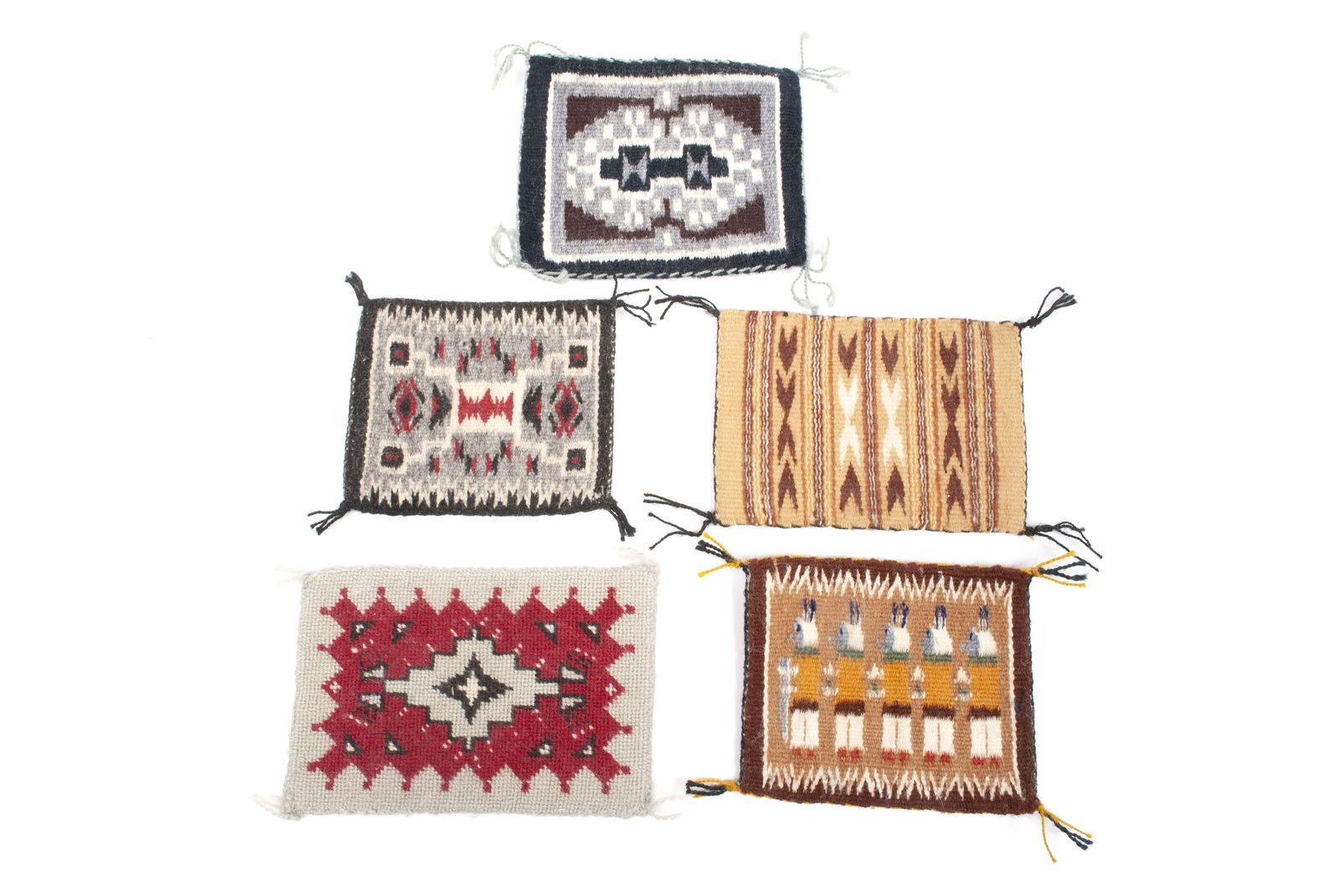 COLLECTION OF MINIATURE SOUTHWESTERN WOVEN RUGS (1 of 7)