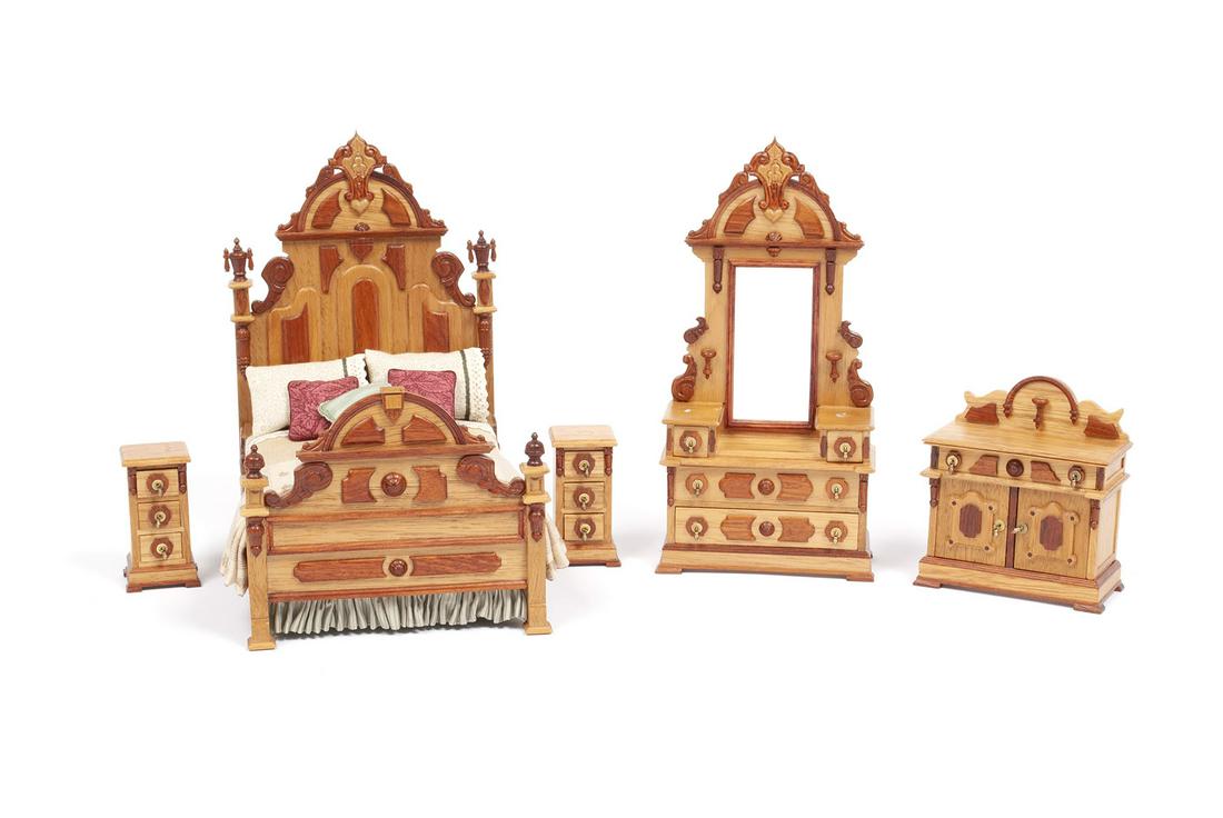 VICTORIAN RENAISSANCE REVIVAL MINIATURE BEDROOM SUITE (1 of 9)