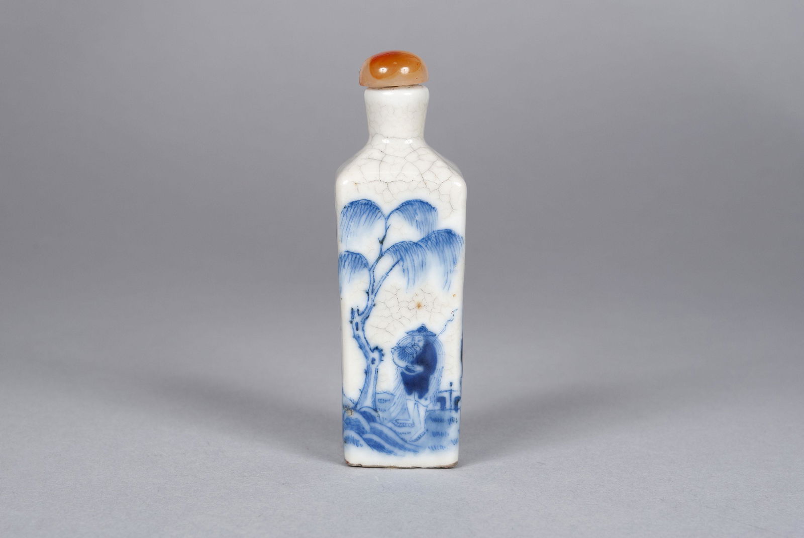 QIANLONG ERA SQUARE AND MOLDED SNUFF BOTTLE (1 of 5)