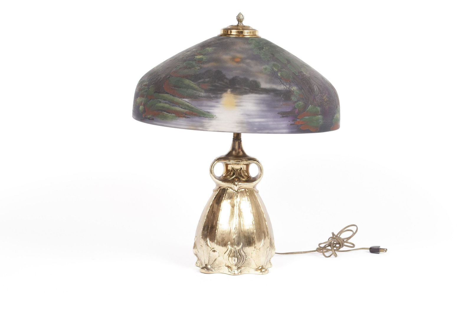 PITTSBURGH "CALL OF THE WILD" GILT BRONZE LAMP (1 of 11)