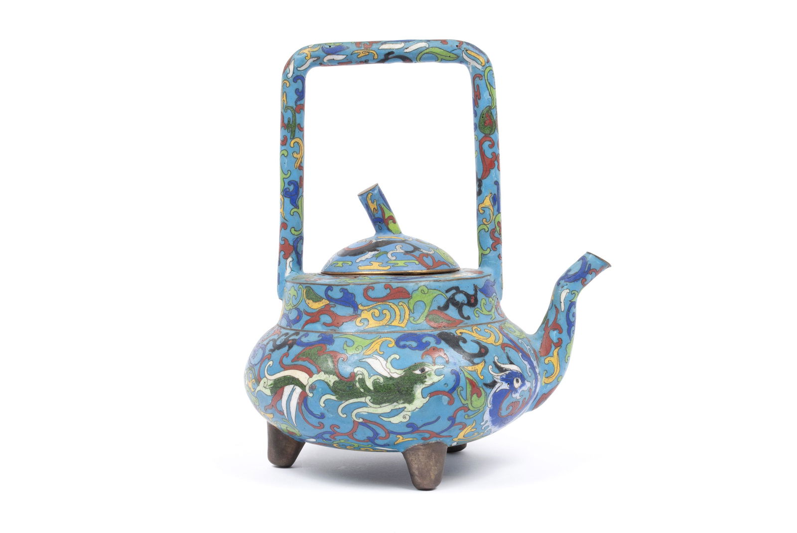 CHINESE CLOISONNE TEAPOT (1 of 6)