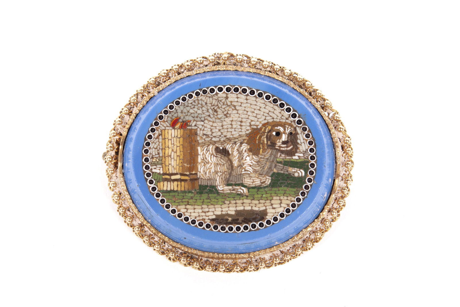 VICTORIAN MICRO MOSAIC BROOCH (1 of 4)