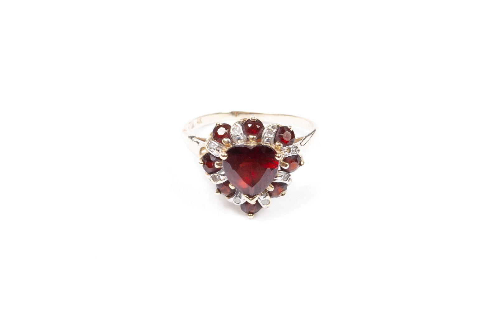 14K GARNET HEART RING (1 of 7)