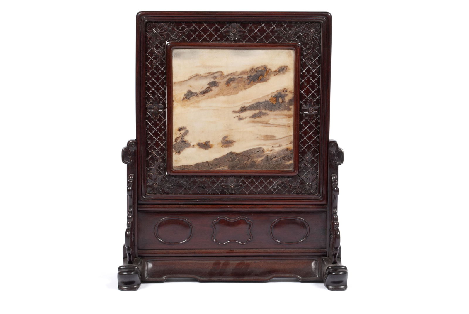 CHINESE AGATE TABLE SCREEN (1 of 4)