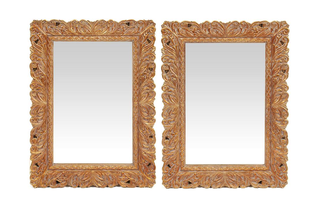 PAIR OF GILT FRAMED MIRRORS (1 of 3)