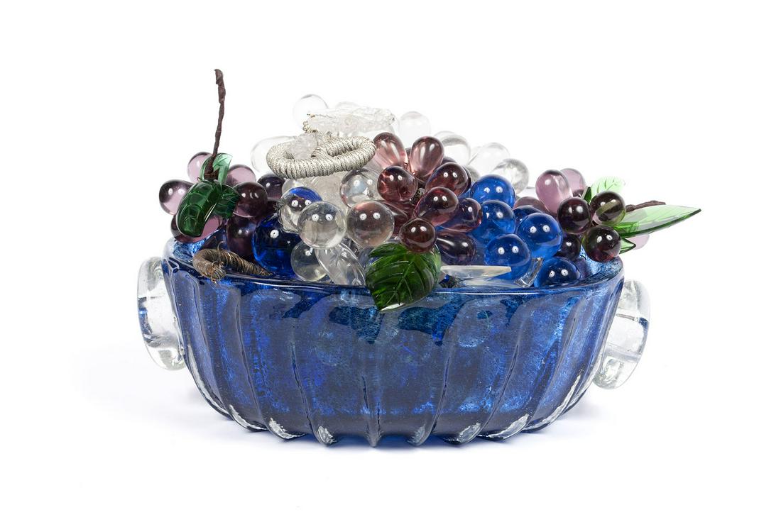 MURANO GLASS BASKET OF GRAPES (1 of 7)