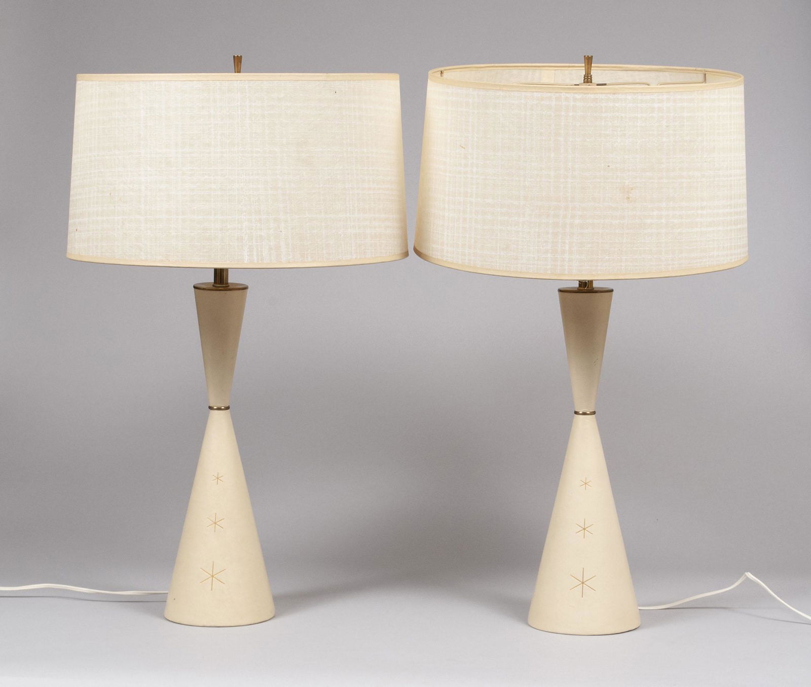 PAIR OF VINTAGE LEATHER WRAPPED MCM TABLE LAMPS IN THE (1 of 4)