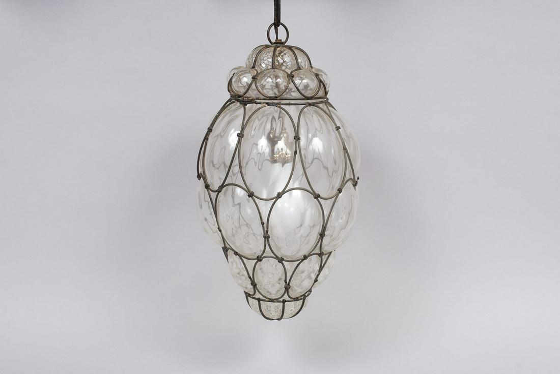 MURANO CAGED GLASS CHANDELIER (1 of 5)