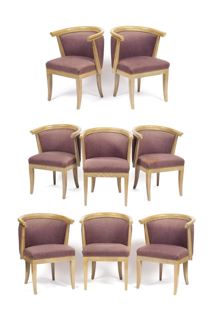 SET OF EIGHT HAROLD SCHWARTZ FOR ROMWEBER DINING CHAIRS (1 of 9)