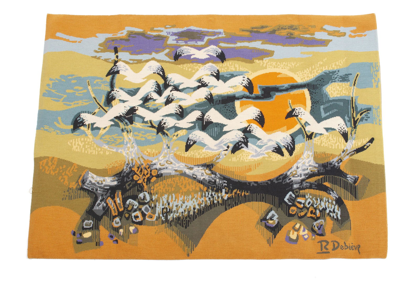 ROBERT DEBIEVE (FRENCH, 1926-1994) MCM TAPESTRY FOR (1 of 8)