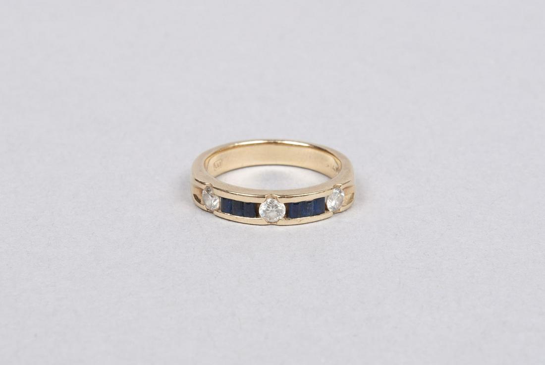 14K DIAMOND & SAPPHIRE RING (1 of 7)