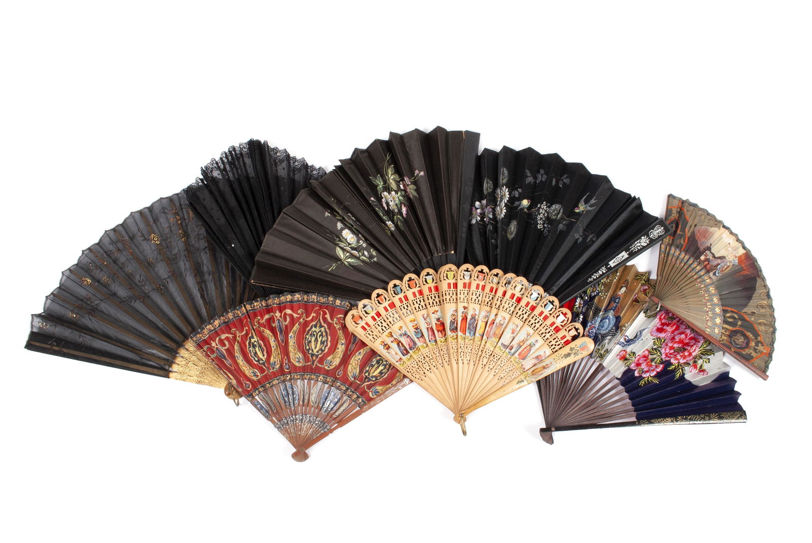 COLLECTION OF VINTAGE HAND FANS (1 of 6)