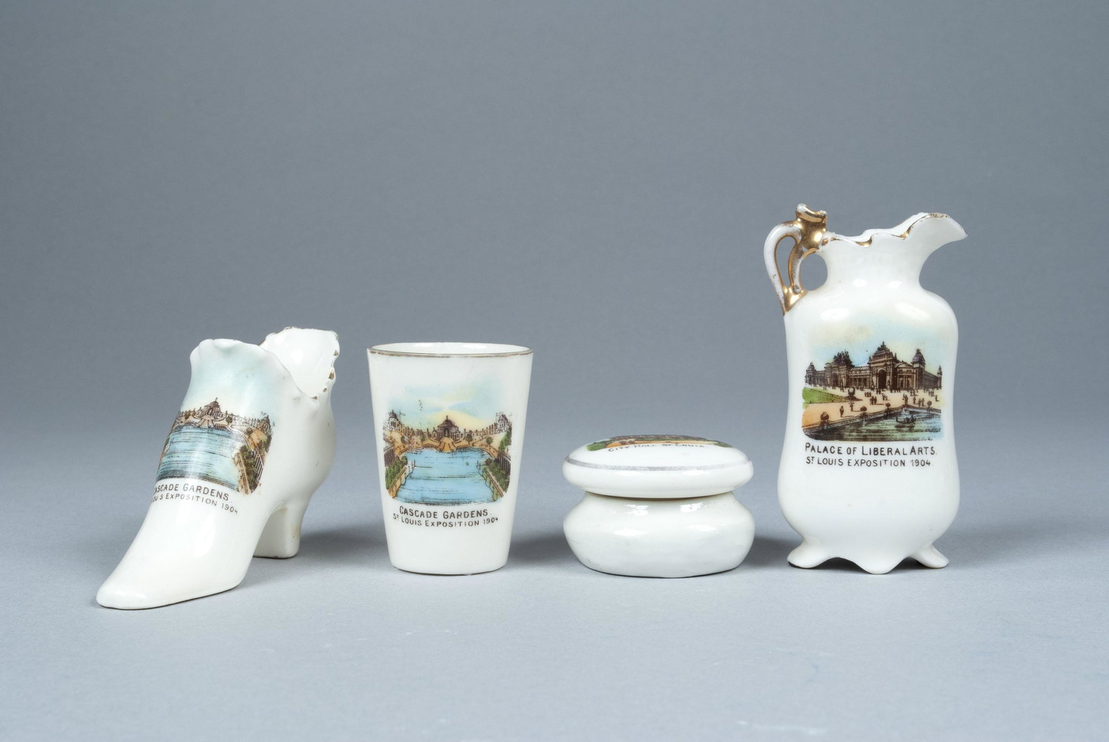 FOUR PIECE 1904 ST. LOUIS WORLD'S FAIR PORCELAIN SET (1 of 4)
