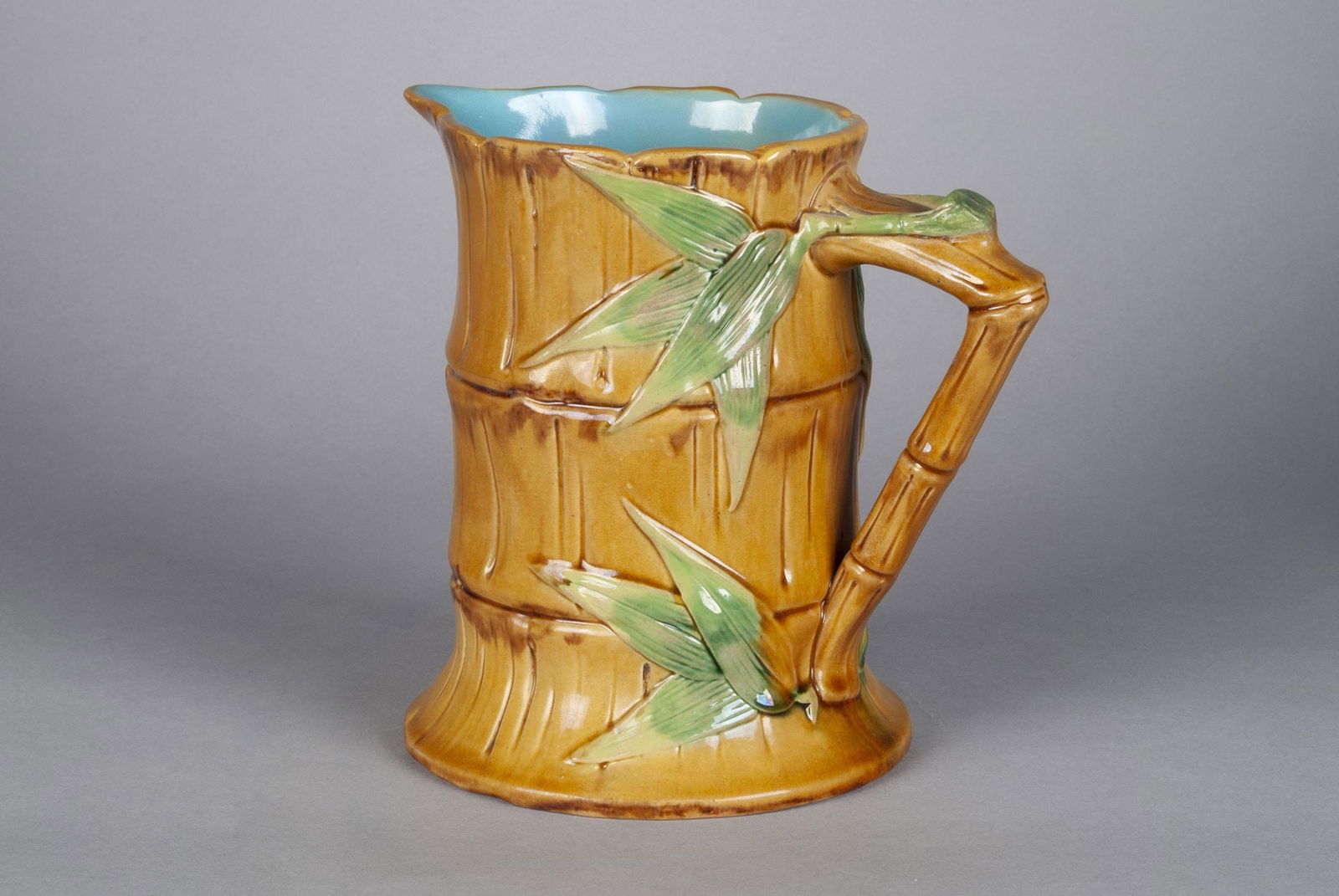 GEORGE JONES MAJOLICA PITCHER (1 of 6)