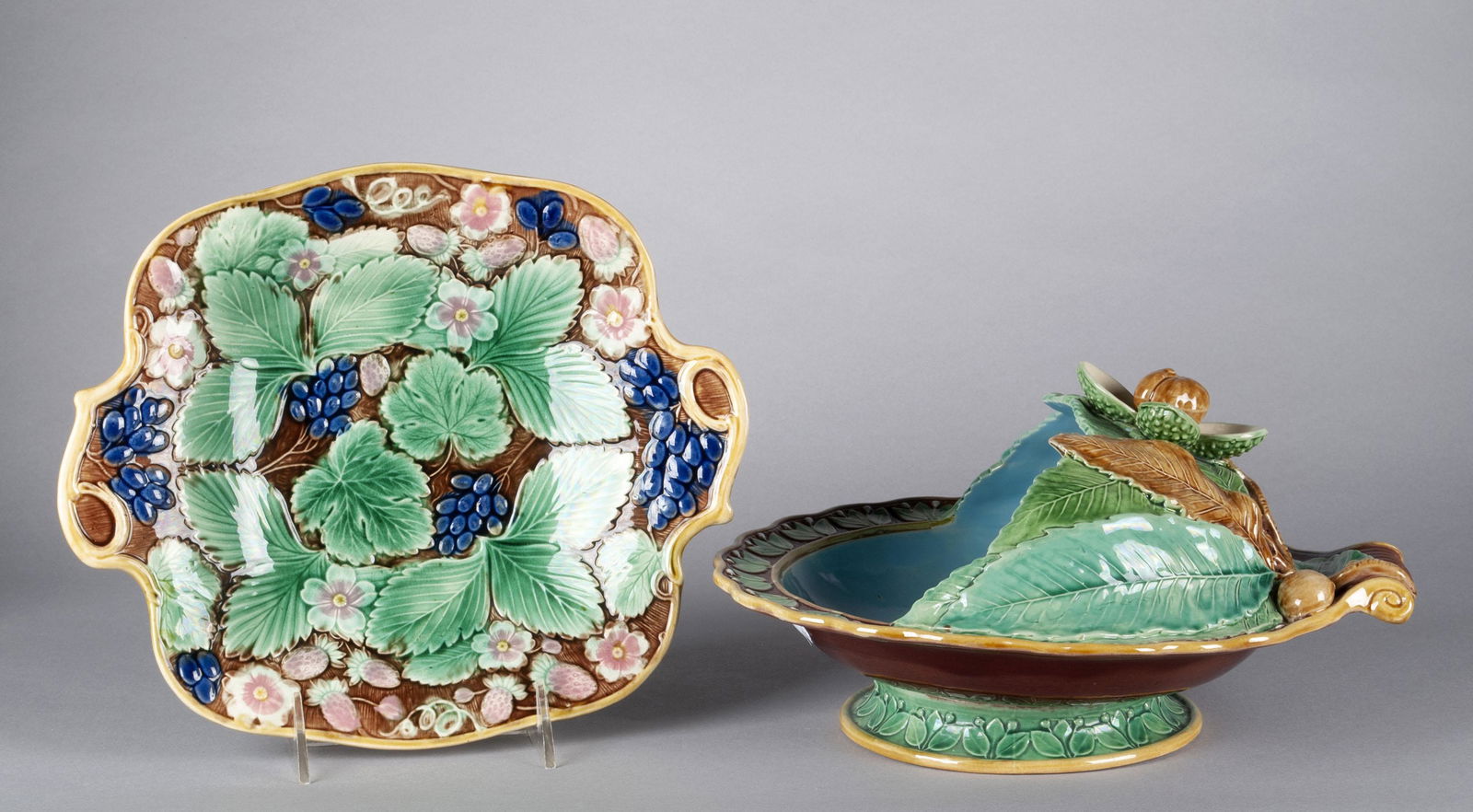 MAJOLICA SERVING DISHES (1 of 9)