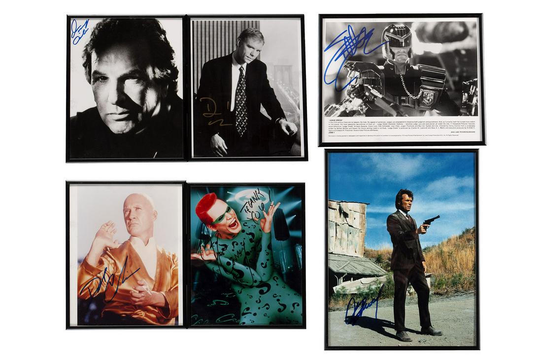 SIX HOLLYWOOD AUTOGRAPHED PHOTOGRAPHS (1 of 11)
