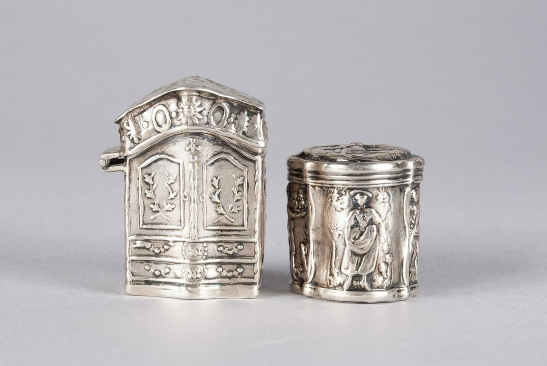 TWO STERLING STAMP BOXES (1 of 6)