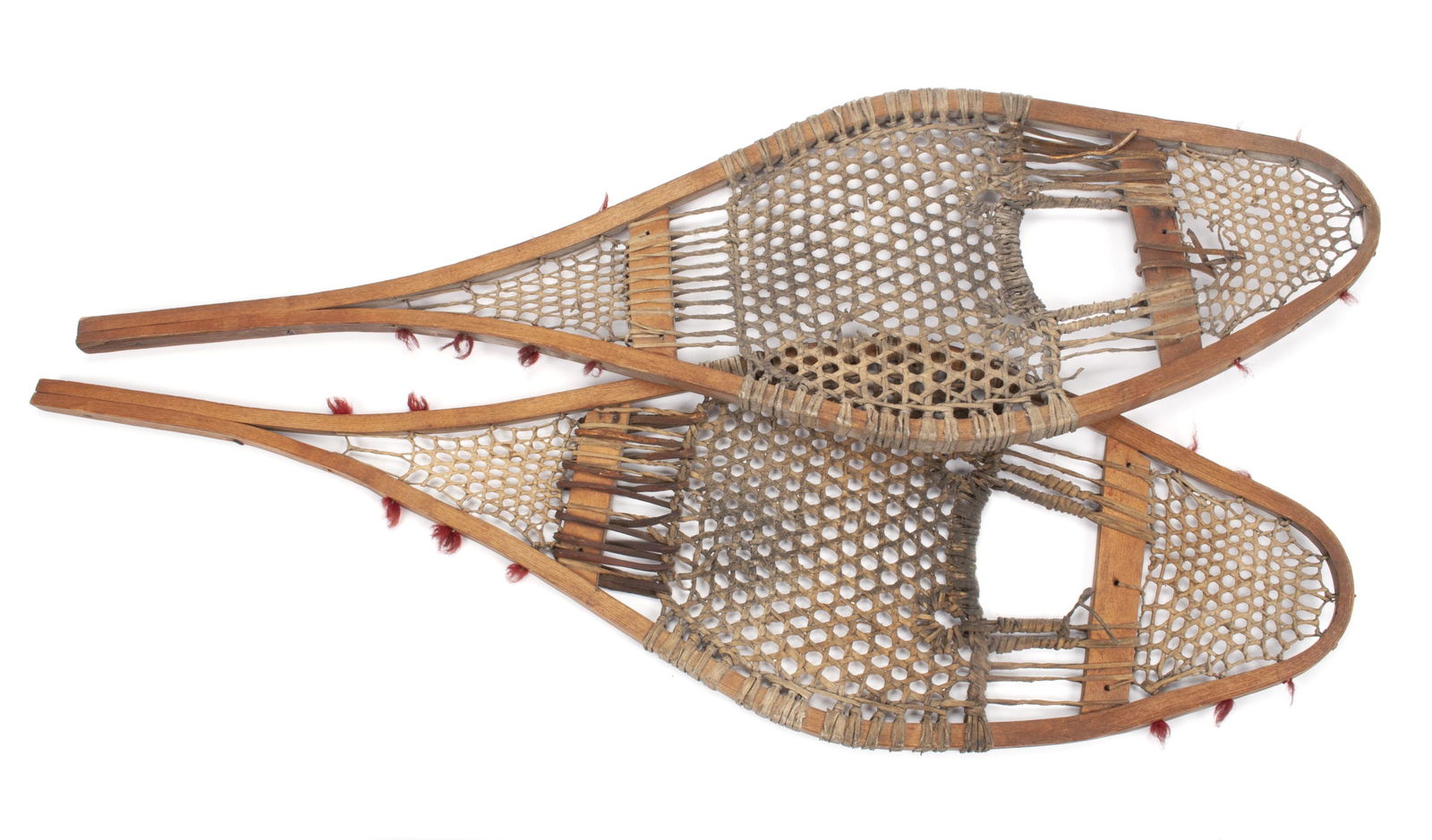 ANTIQUE NATIVE AMERICAN PAIR OF SNOWSHOES (1 of 5)