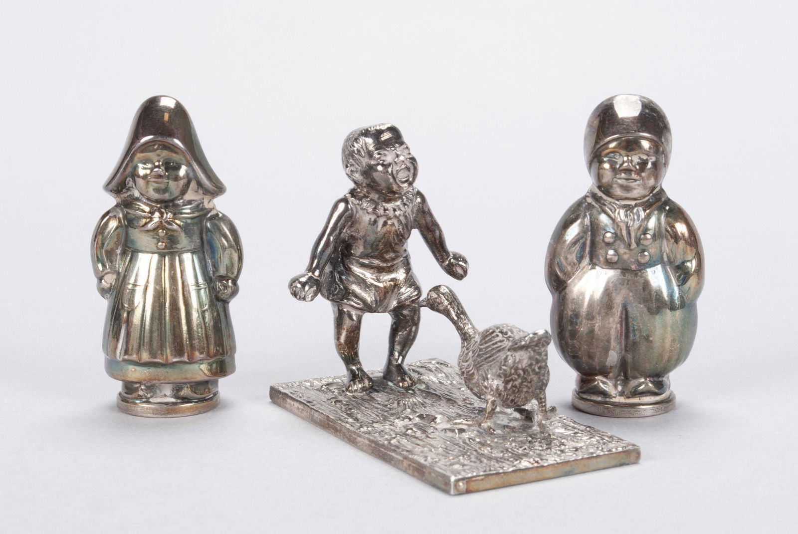 THREE FIGURAL SILVER PIECES (1 of 5)
