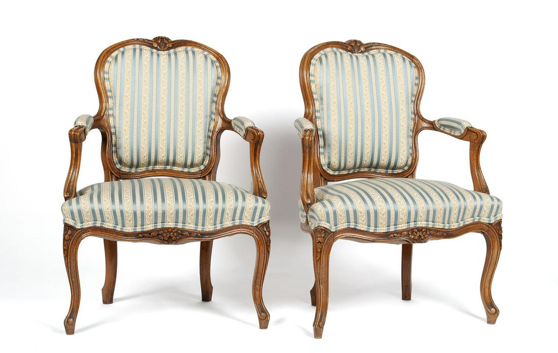 PAIR OF FRENCH PROVINCIAL OPEN CHILD'S ARMCHAIRS (1 of 3)
