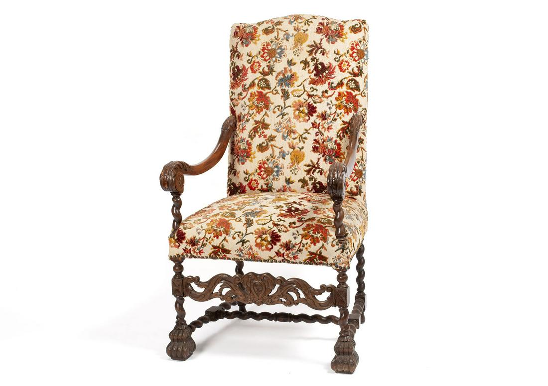 BAROQUE STYLE OPEN ARMCHAIR (1 of 5)