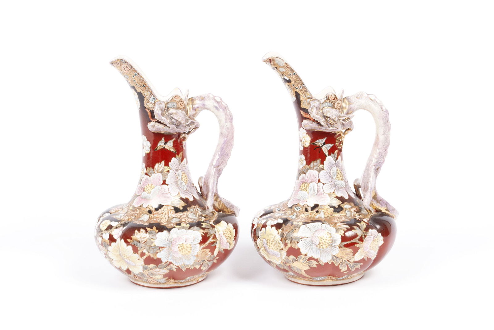 PAIR OF KUTANI JAPANESE EWERS (1 of 6)