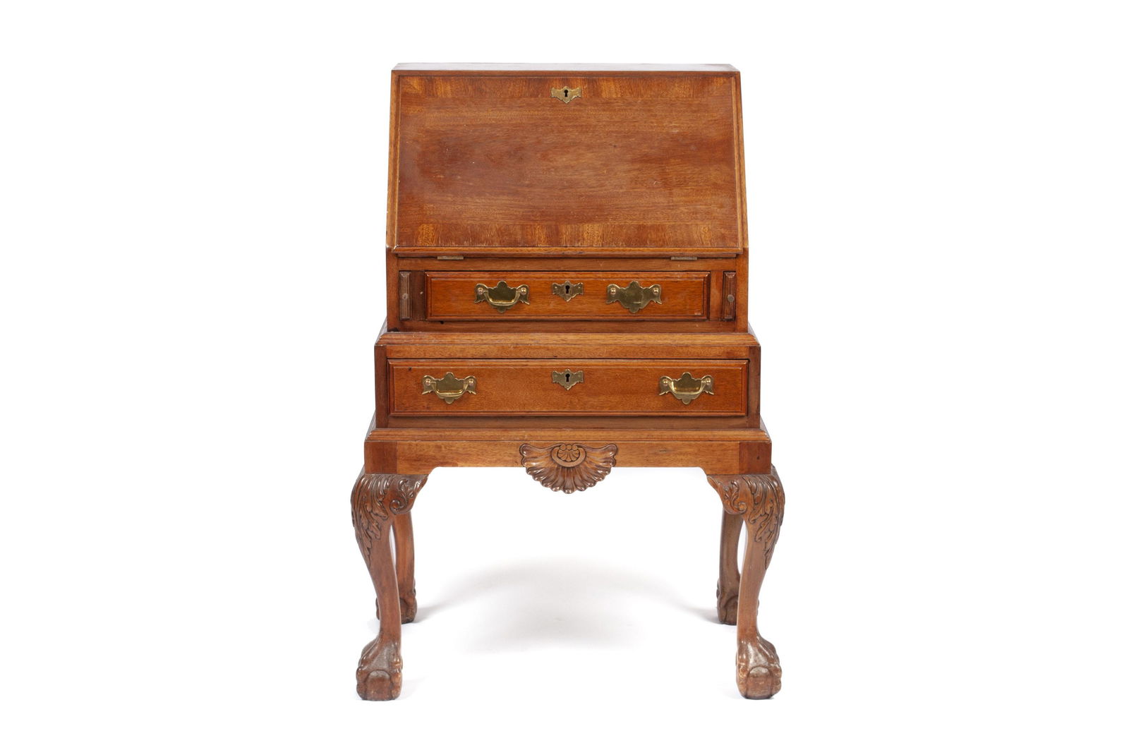 DIMINUTIVE CHIPPENDALE STYLE SLANT FRONT DESK (1 of 5)