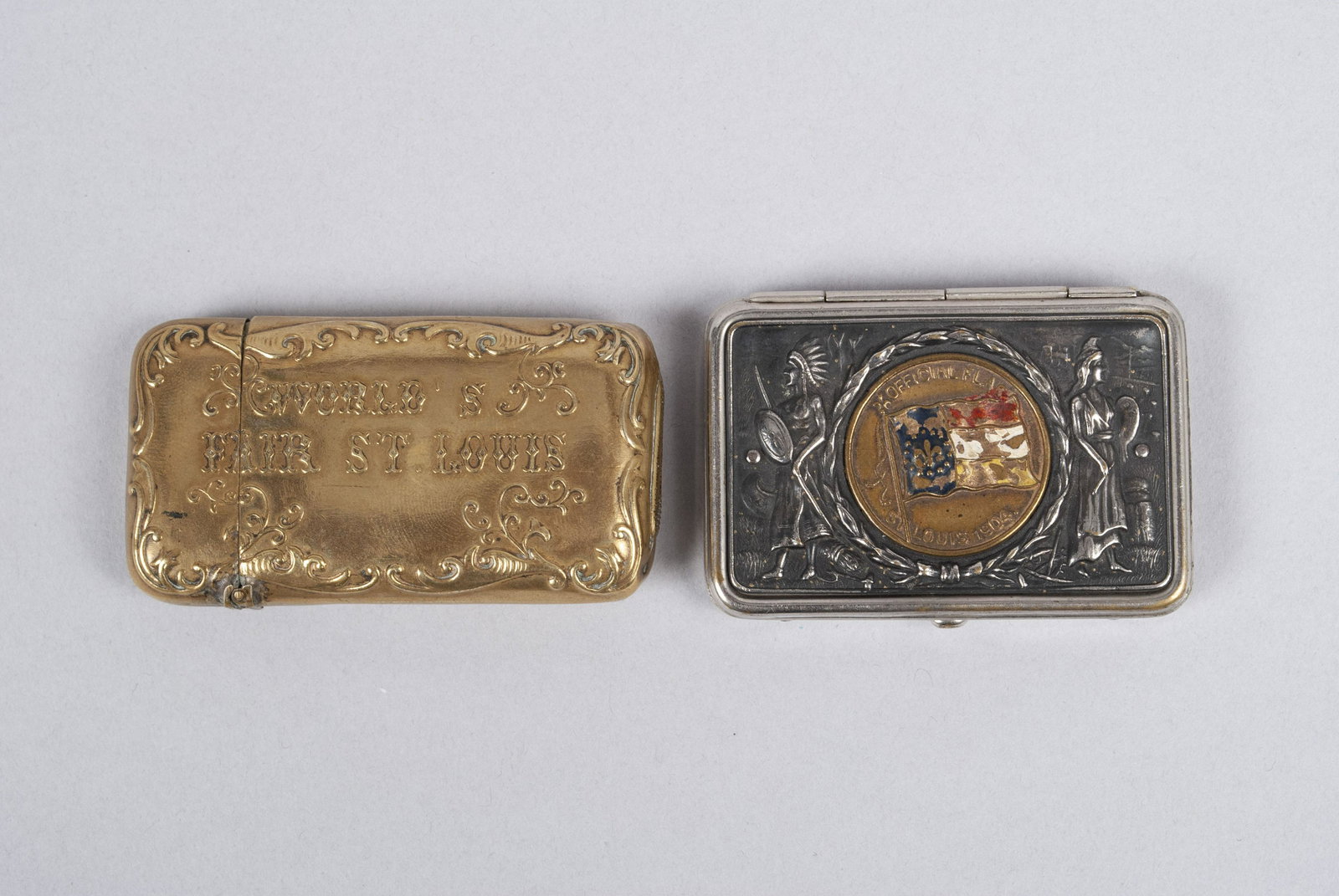 TWO 1904 WORLD'S FAIR MATCH HOLDERS (1 of 7)