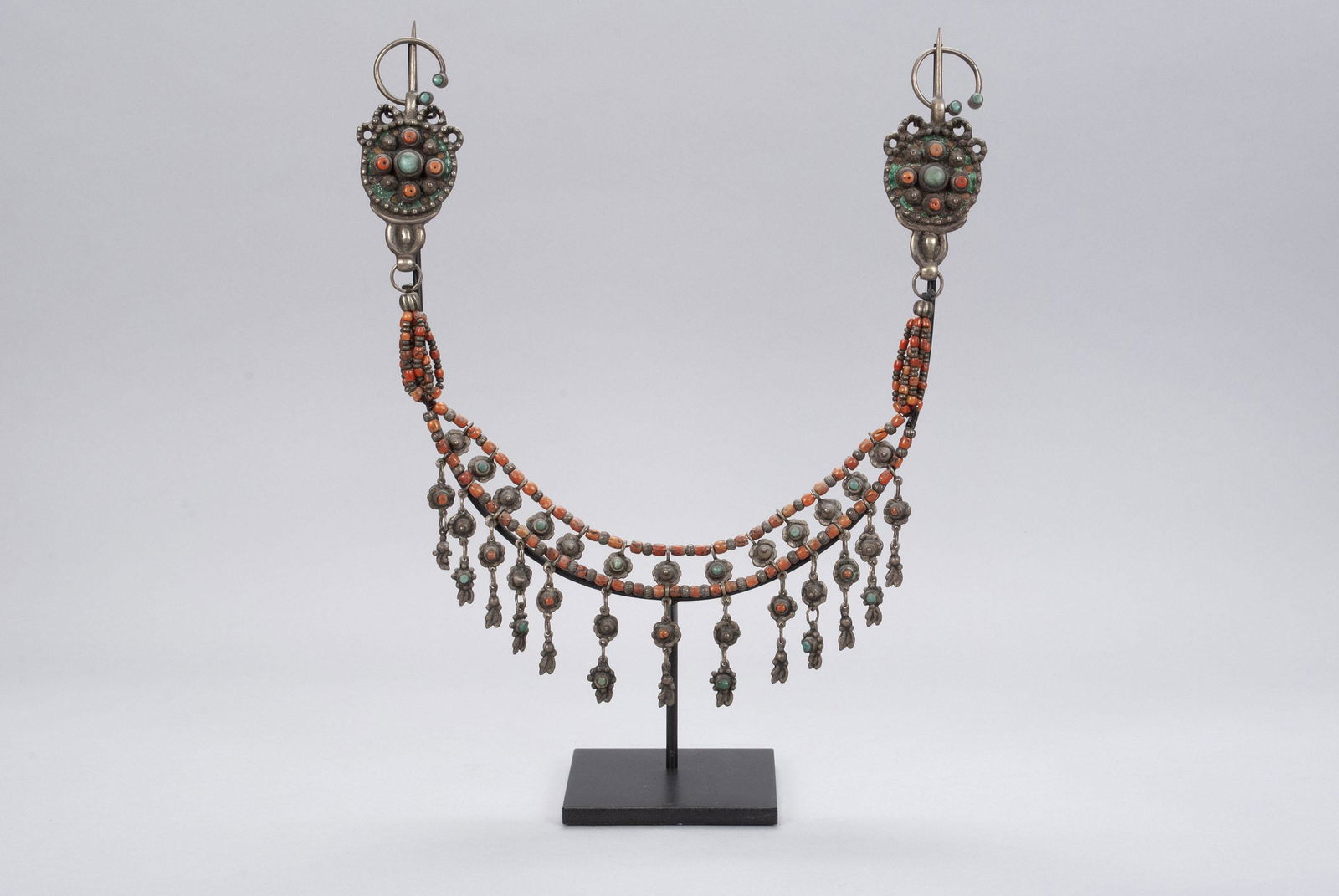 INDIAN SILVER PERSIAN TURQUOISE NECKLACE (1 of 5)