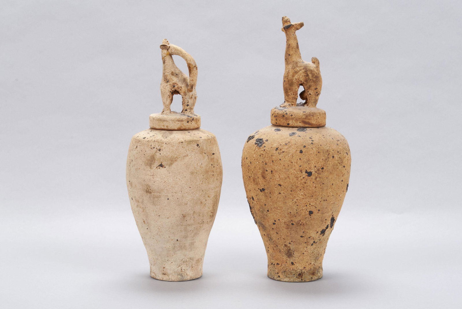 PAIR OF SOUTH AMERICAN EARTHENWARE VESSELS (1 of 6)