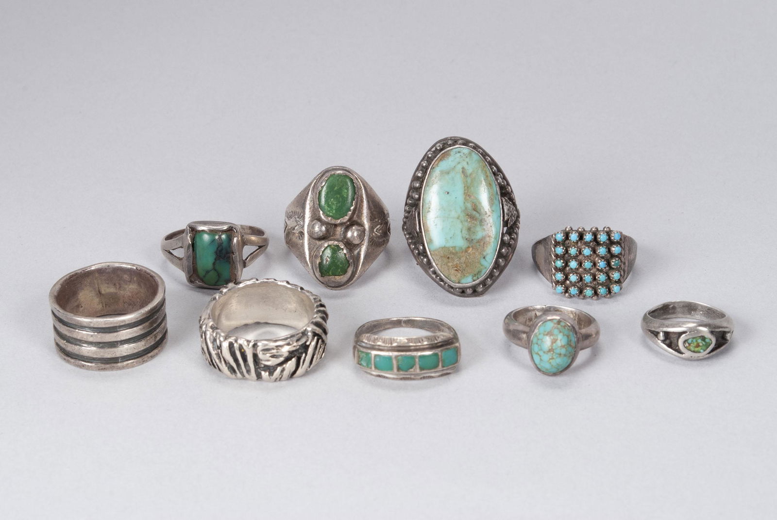 NINE NATIVE AMERICAN INSPIRED RINGS (1 of 8)