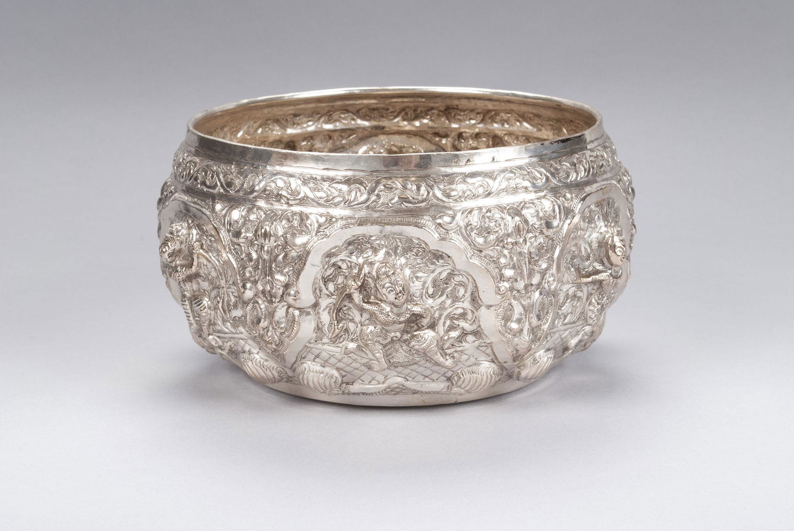 BURMESE THABEIK SILVER BOWL (1 of 7)