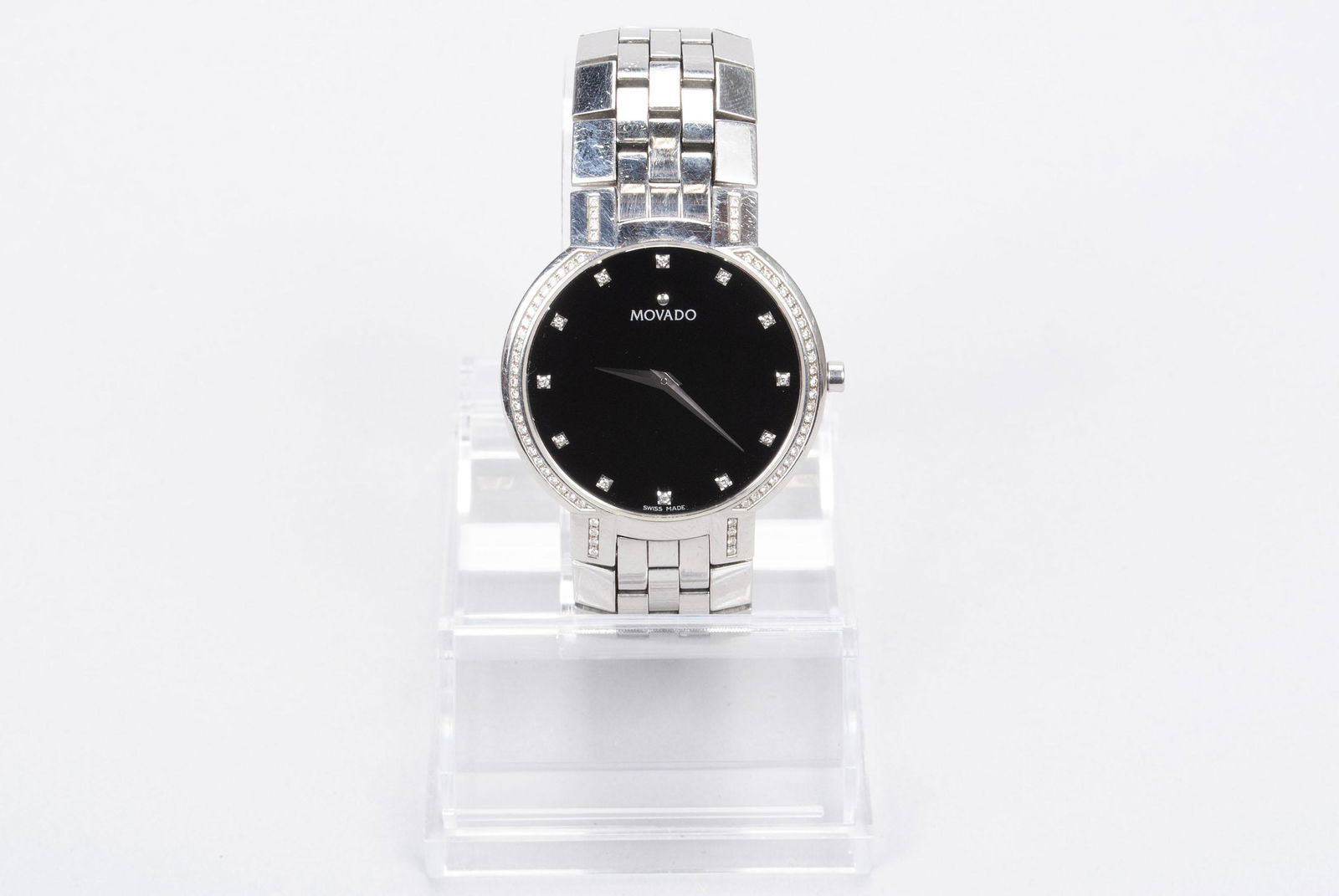 MOVADO FACETO MEN'S DIAMOND WATCH (1 of 8)