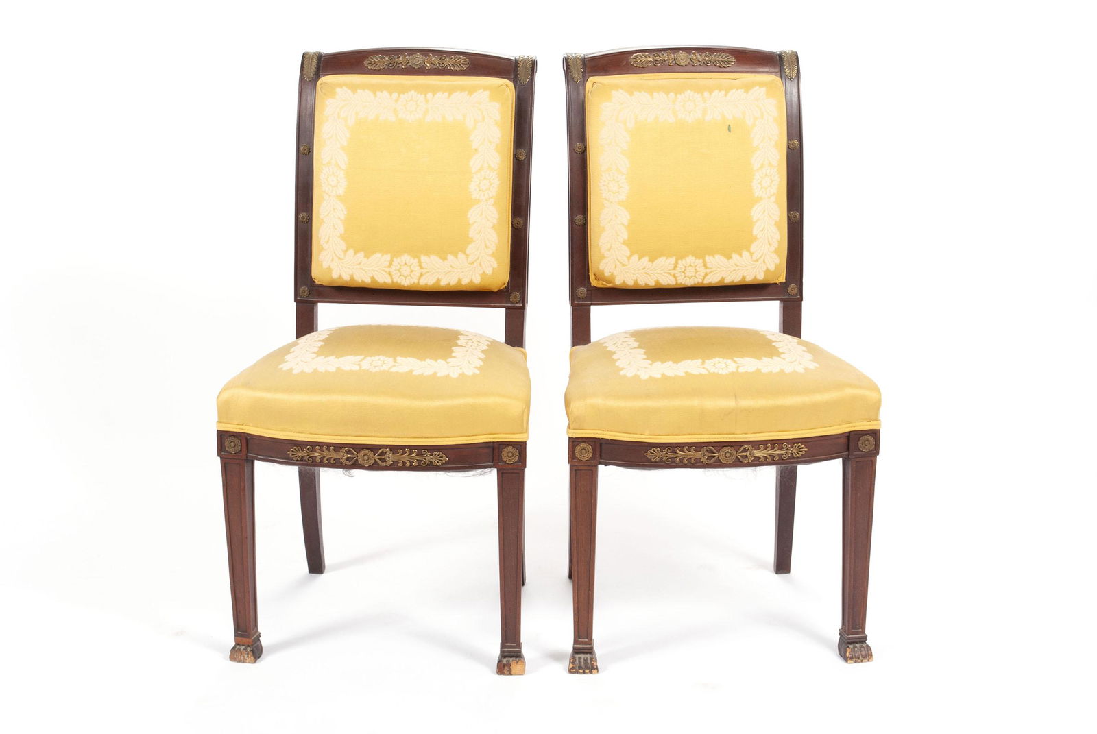 PAIR OF FRENCH EMPIRE STYLE SIDE CHAIRS (1 of 7)