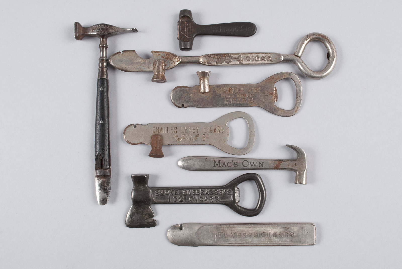 EIGHT ADVERTISING CIGAR BOX OPENERS (1 of 9)