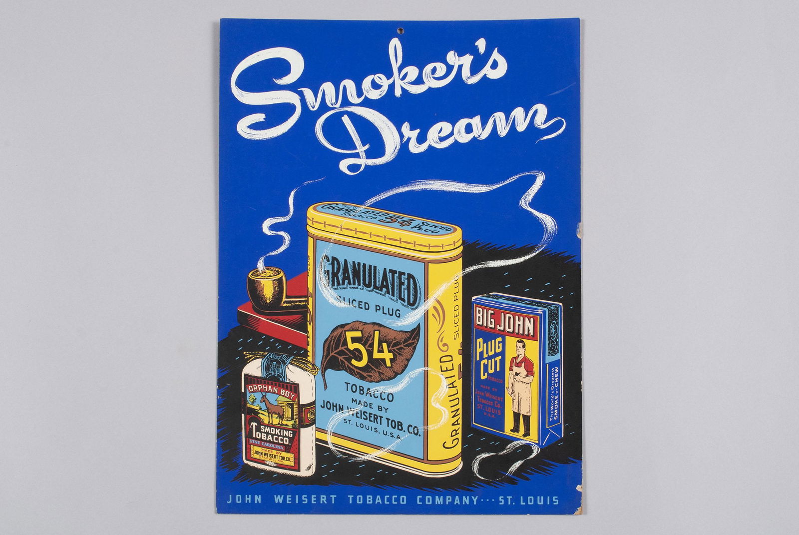 "SMOKER'S DREAM" TOBACCO ADVERTISING SIGN (1 of 4)
