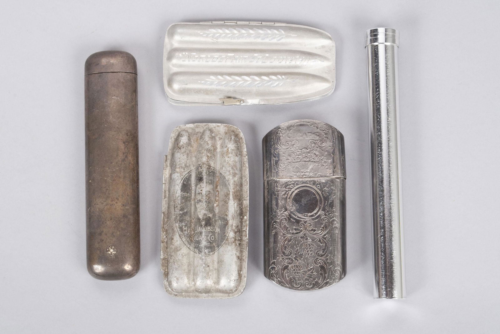 FIVE JACKET POCKET CIGAR HOLDERS (1 of 5)