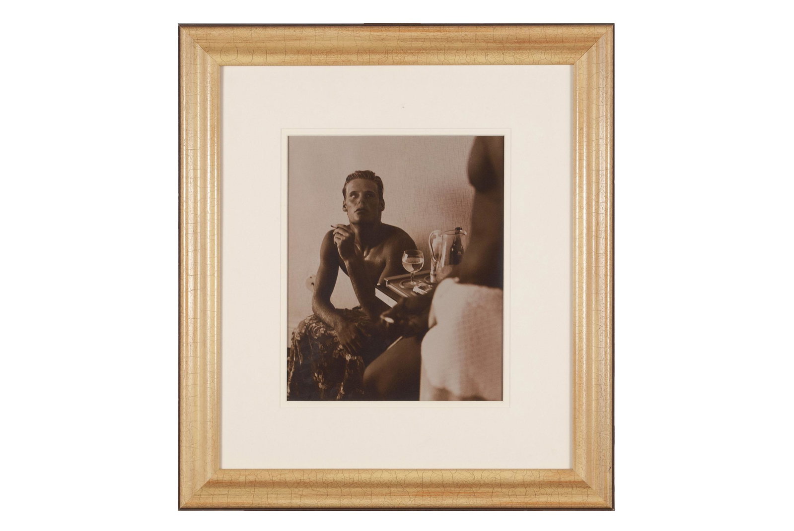 BRUCE WEBER (AMERICAN, B. 1946): BRUCE WEBER (AMERICAN, B. 1946) Eduardo & Bruno, Room 500, Copacabana Palace, Rio Yellow-tone gelatin silver print, 1988, edition 3/10. Pencil signed, dated, and editioned to verso. Two figures in tig