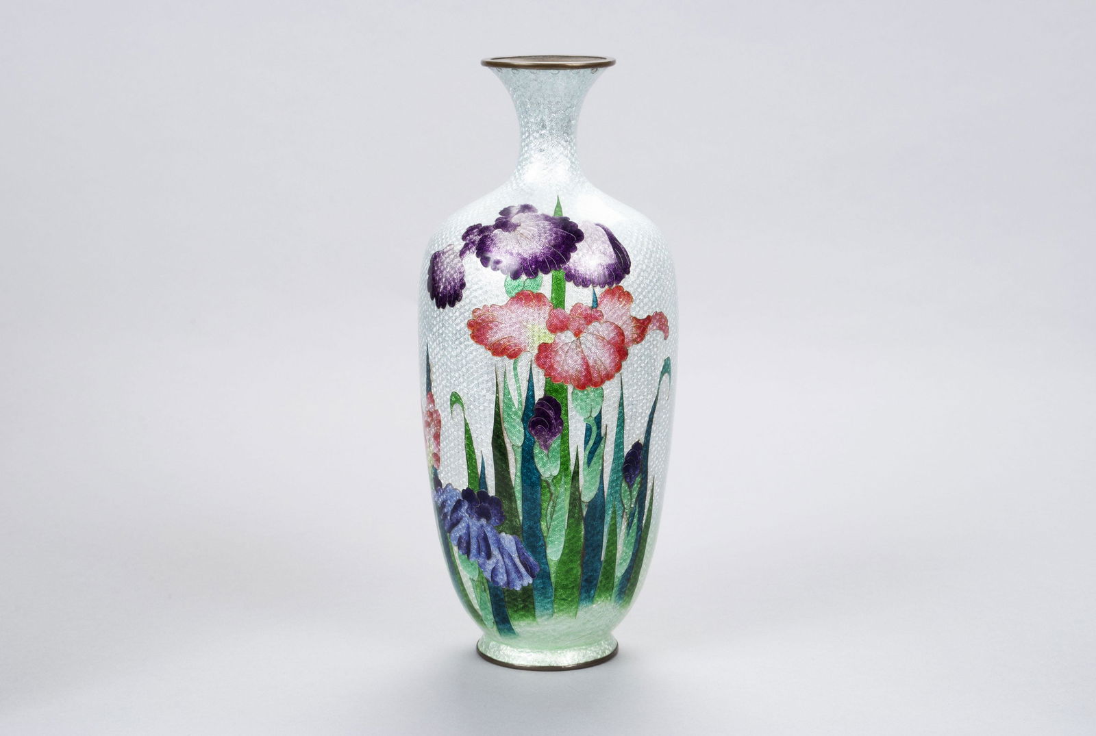 GINBARI FISH SCALE CLOISONNE VASE (1 of 5)