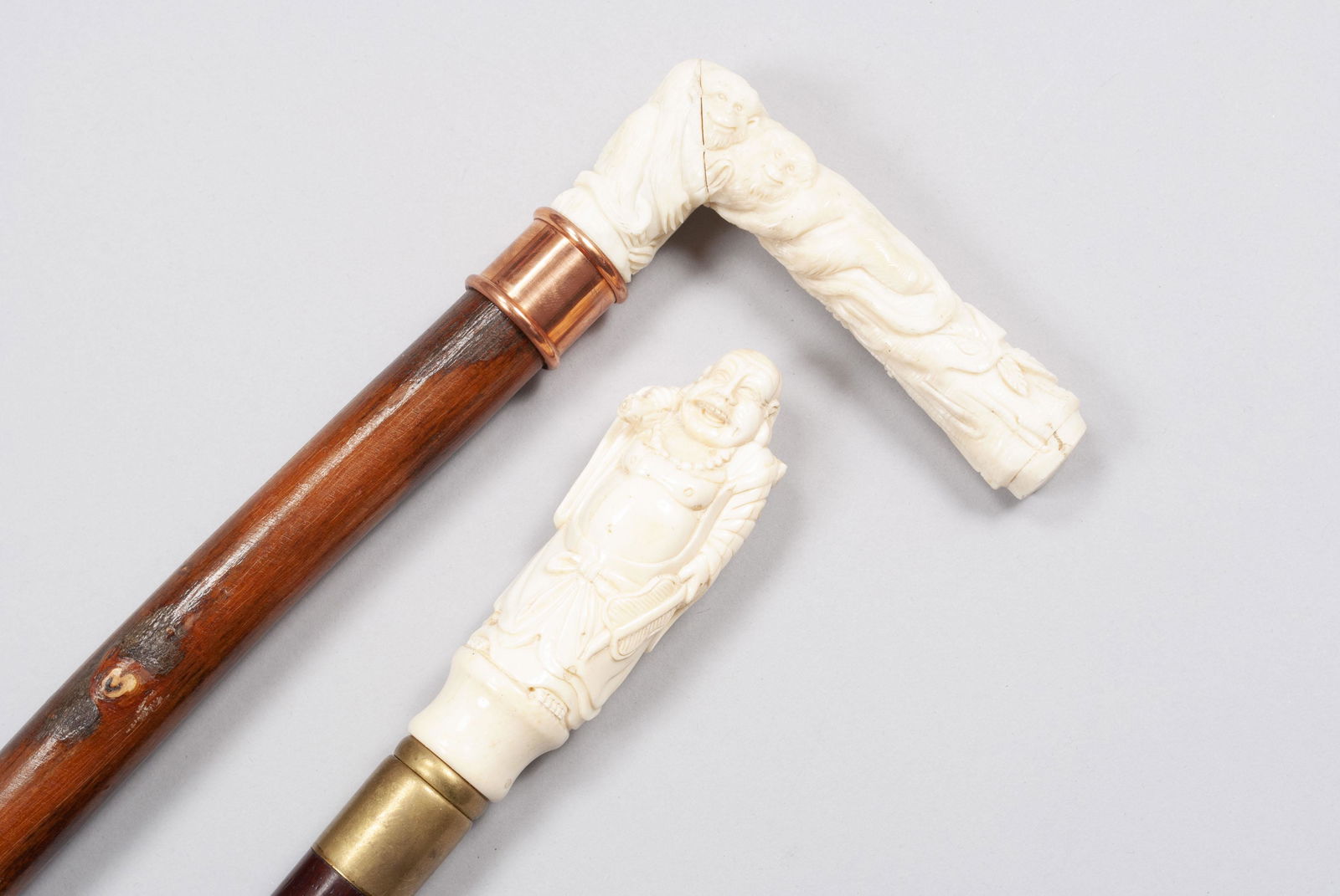 PAIRING CARVED WALKING STICKS/CANES (1 of 7)
