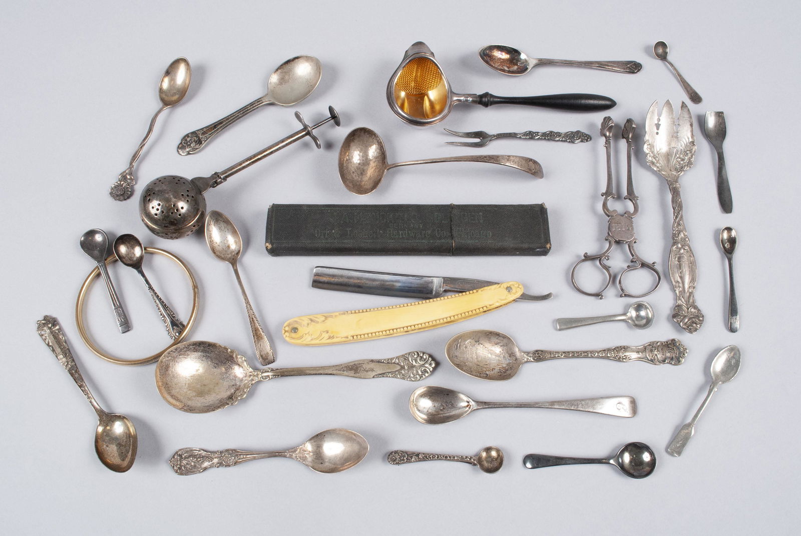 COLLECTION OF STERLING AND SPOONS AND FLATWARE (1 of 5)