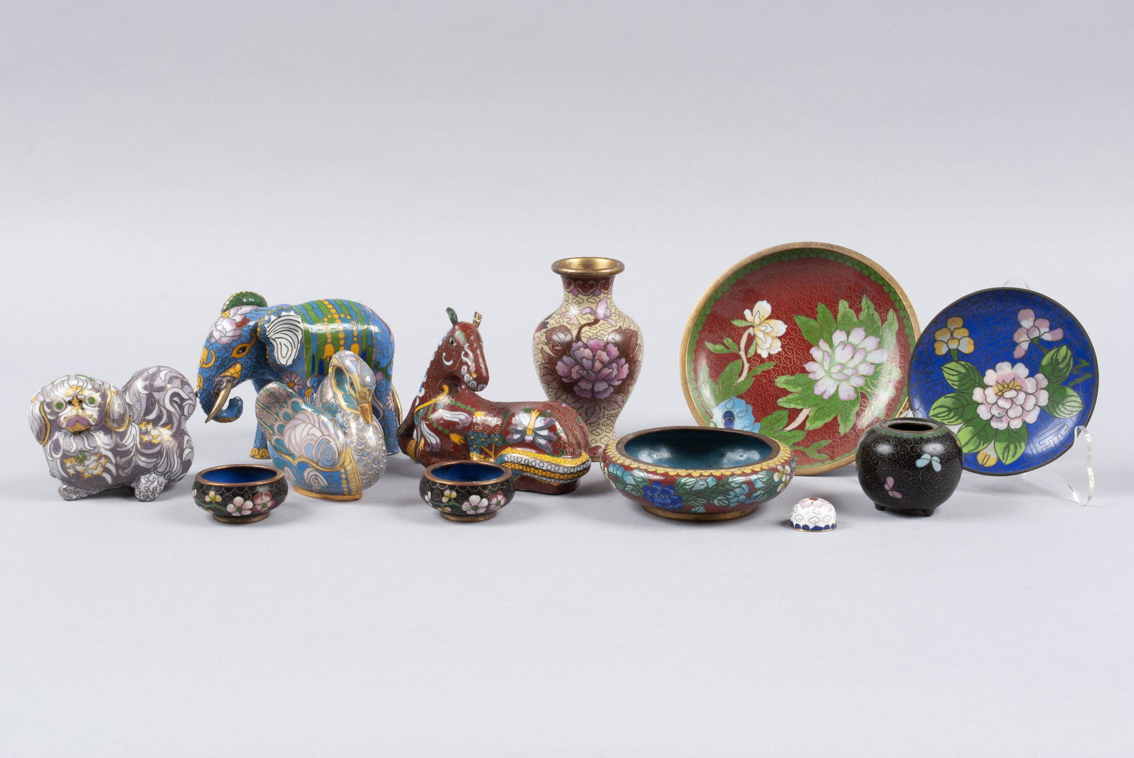 COLLECTION OF ASIAN ENAMELED DECORATIVE PIECES (1 of 4)