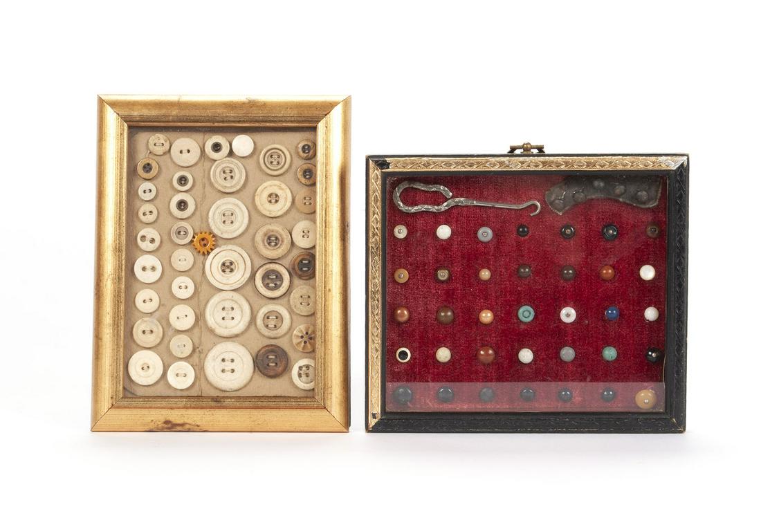 FRAMED VICTORIAN BUTTON COLLECTION (1 of 3)