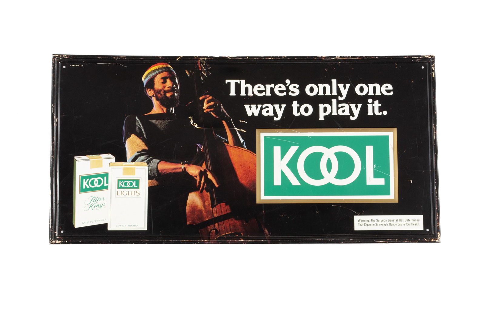 KOOL METAL ADVERTISING SIGN WITH MUSICIAN RON CARTER (1 of 4)
