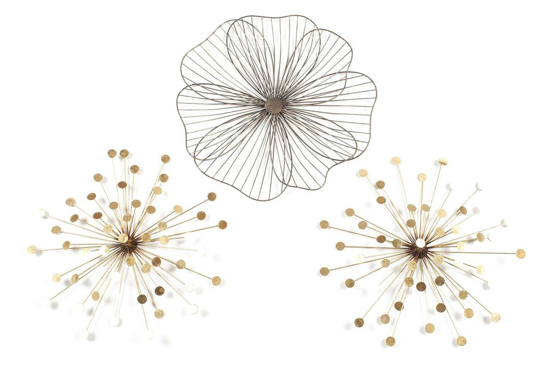 THREE MODERN METAL WALL SCULPTURES (1 of 5)
