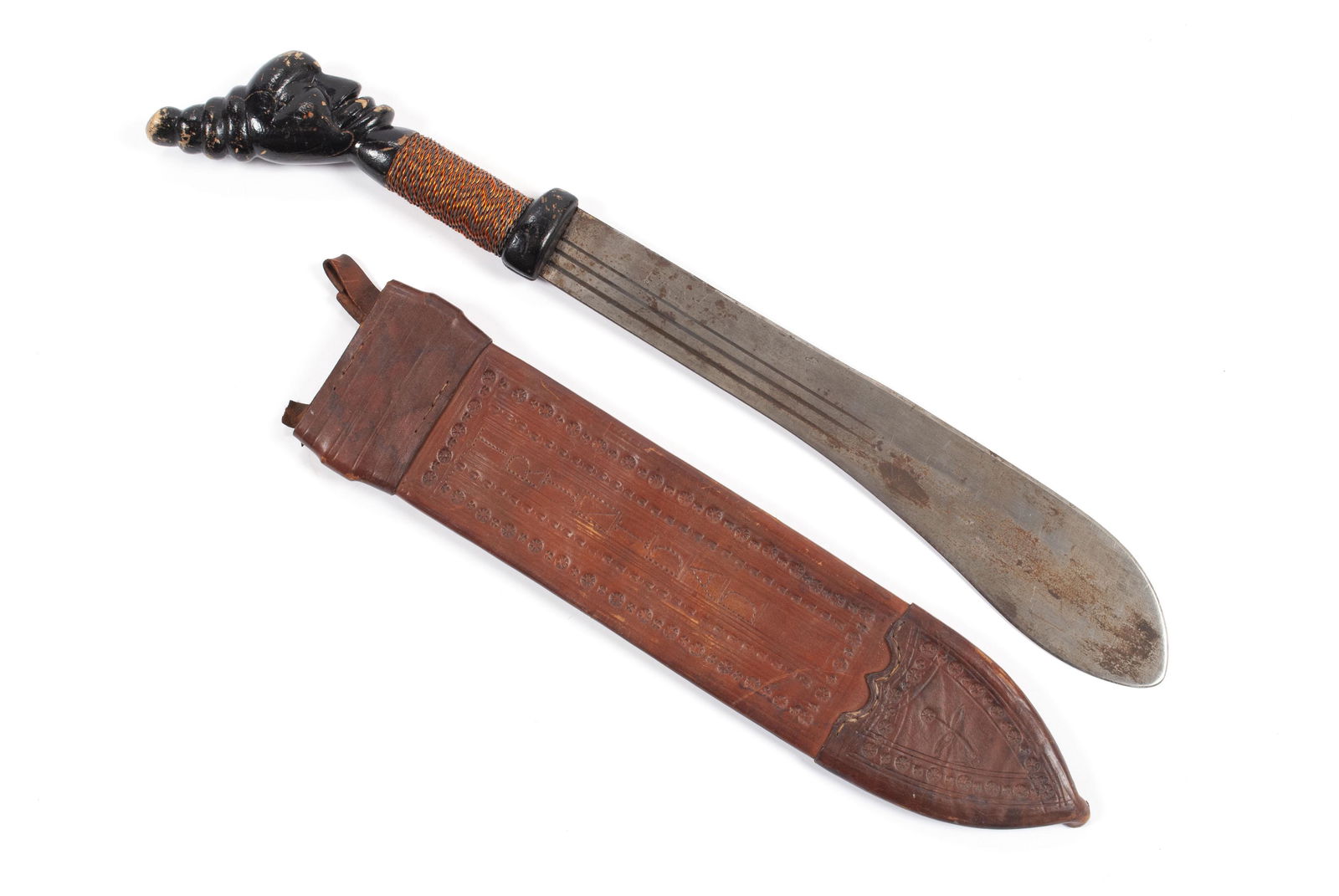 LEATHER TRINIDAD SHEATH AND MACHETE (1 of 6)