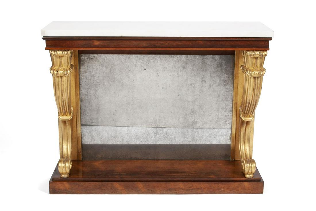 REGENCY ROSEWOOD CONSOLE TABLE (1 of 9)