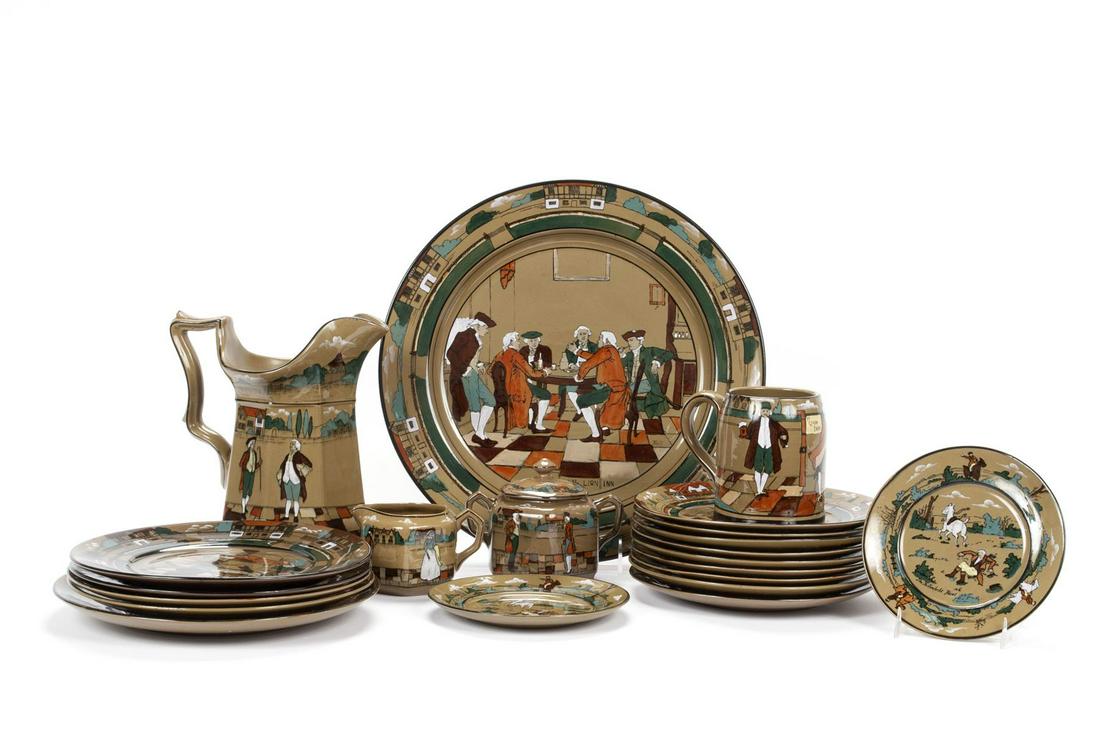 DELDARE WARE BUFFALO POTTERY LUNCHEON SERVICE (1 of 12)