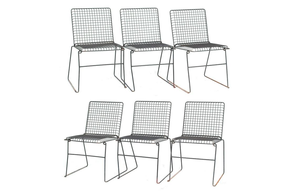 SET OF SIX WIRE MCM SIDE CHAIRS (1 of 3)