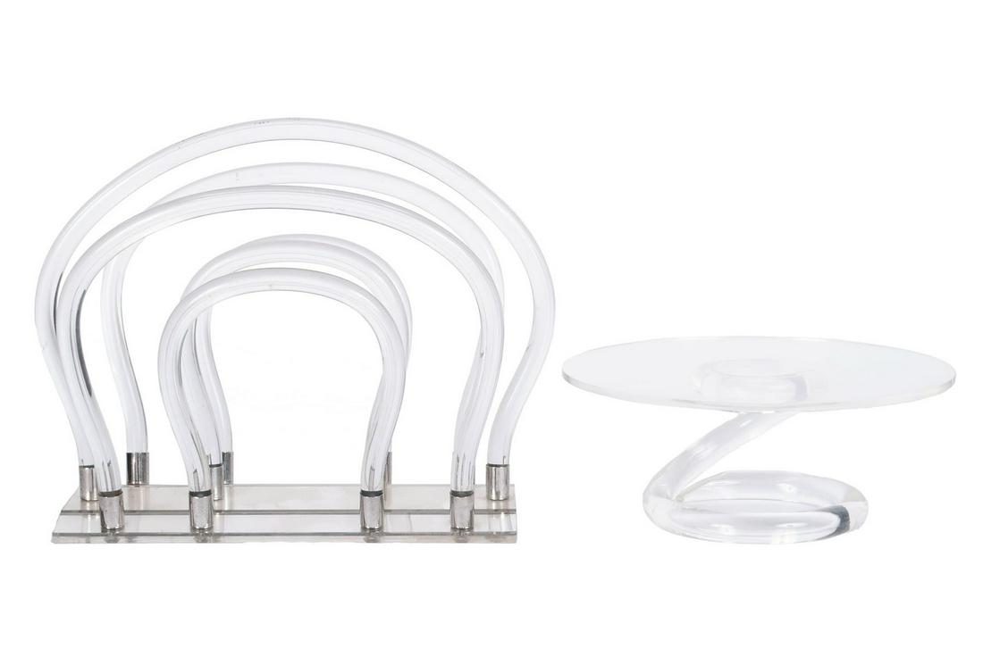 TWO DOROTHY THORPE LUCITE ARTICLES (1 of 3)